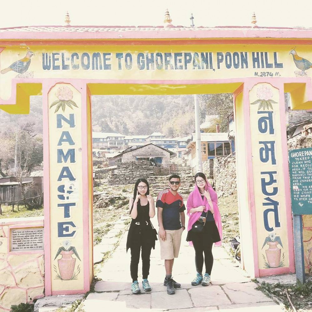 the maximum elevation of Ghorepani trek is 3210 m at Poonhill from where you can see the glimpse of the sunrise over the Annapurna panorama, the picturesque views of the Dhaulagiri and Annapurna range. 